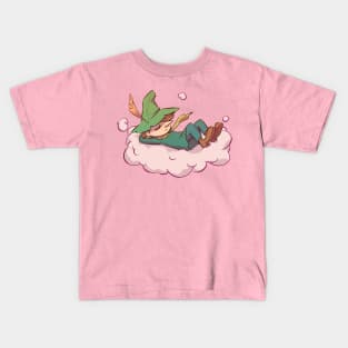 Snufkin sleeping in a pink cloud Kids T-Shirt